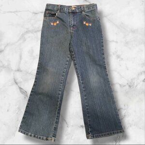 Got 2B Real‎ Girls Size 5/6 Flare Jeans With Floral Embroidery